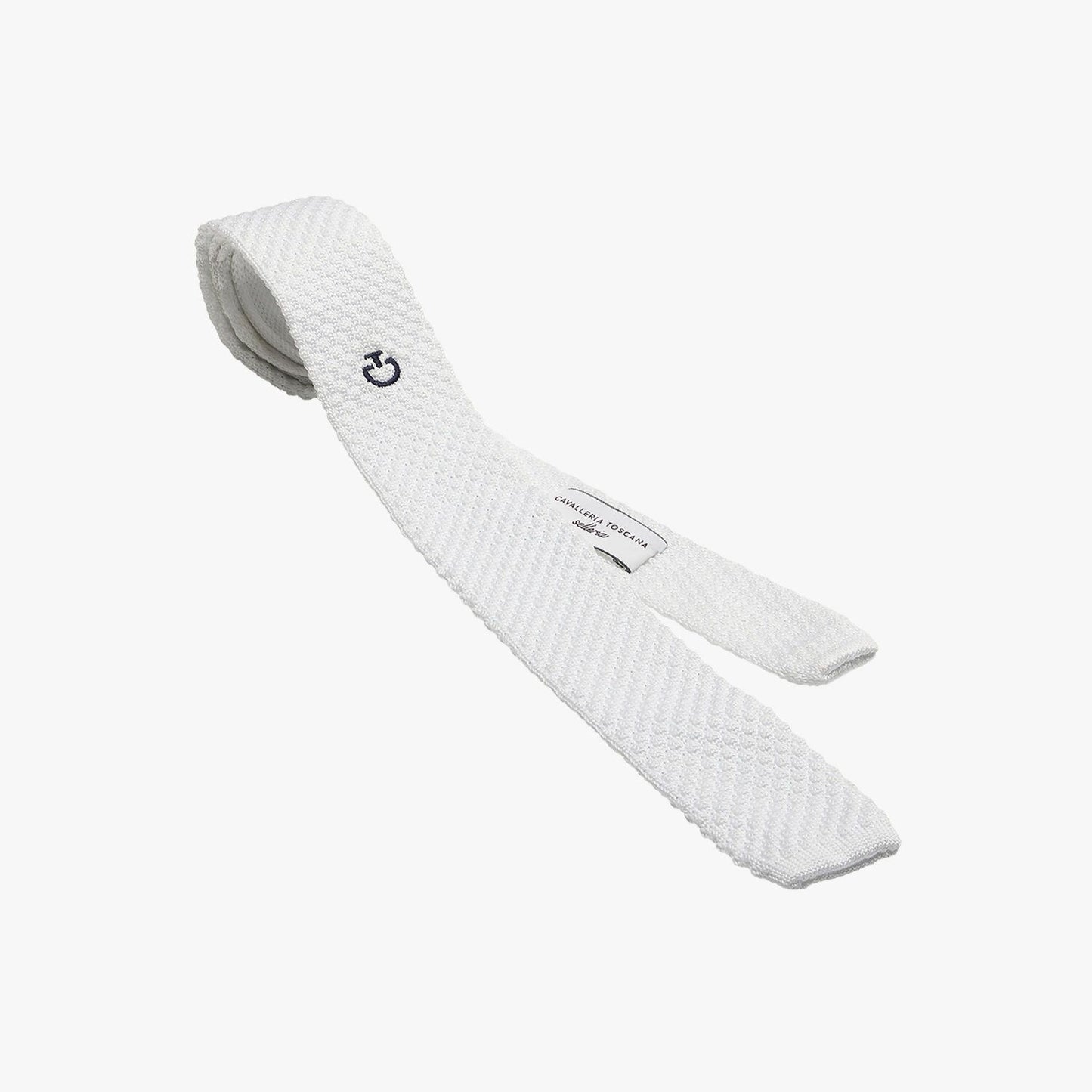 Tricot Tie With Tie Pin - 0001 white - One Size