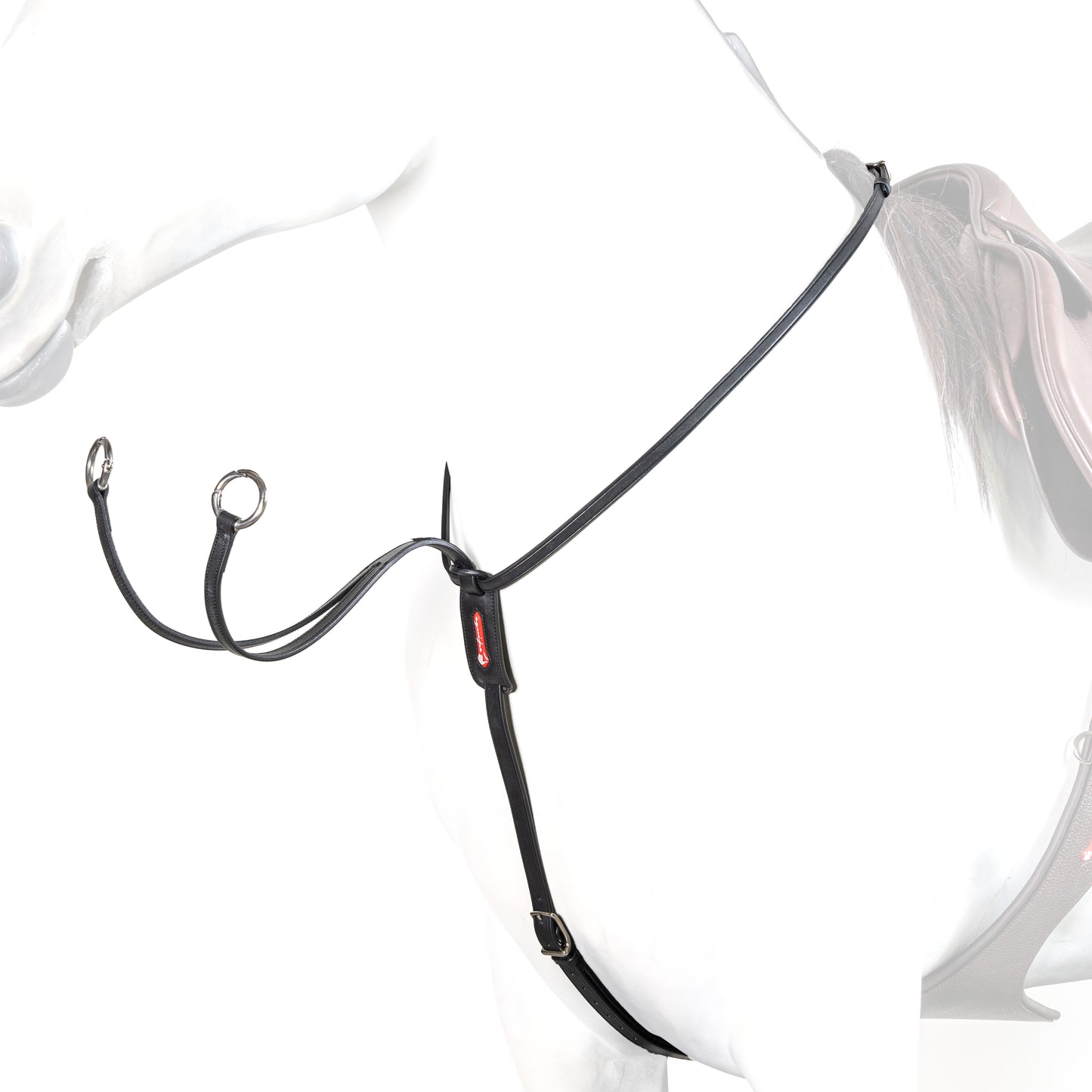 LEATHER MARTINGALE - BRASS FITTINGS - Red/Brown - Full