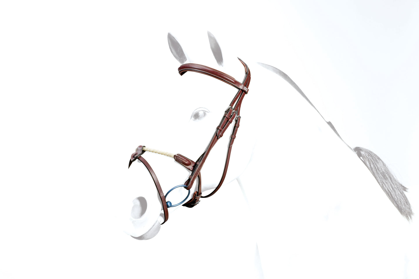 FLASH BRIDLE ROPE NOSEBAND- Brown- Full