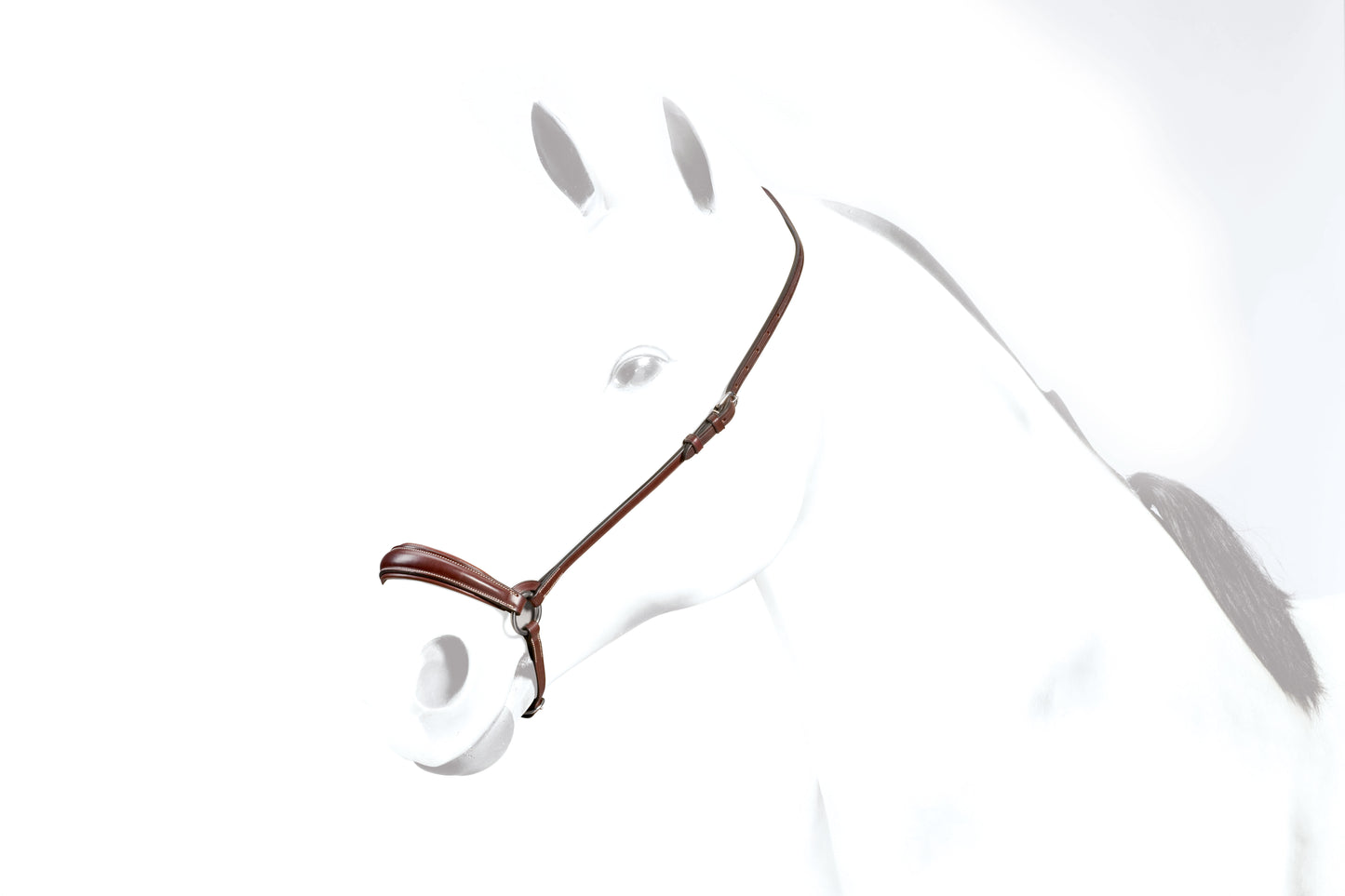 HANNOVERIAN NOSEBAND - Red/Brown - Cob