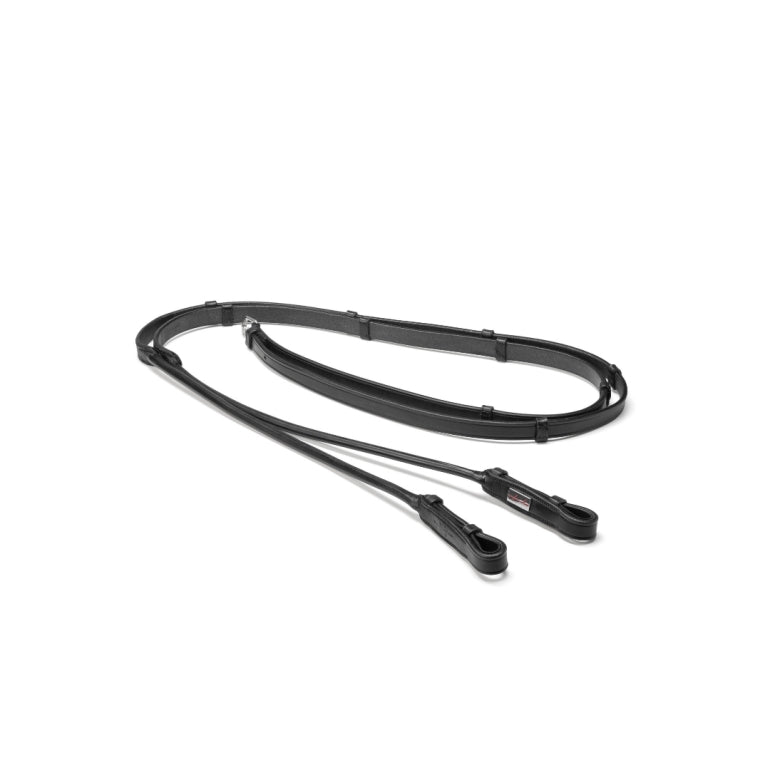 LEATHER ROLLED REINS WITH LOOPS - Brown - Full