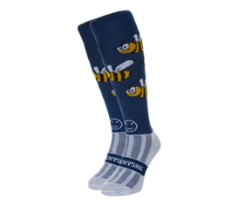 Bee Pattern Knee Length Socks