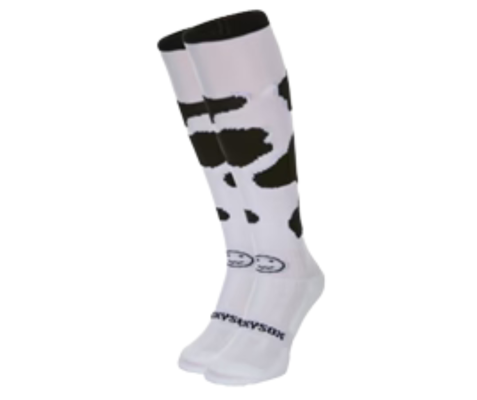 Cow Print Knee Length Sports Socks