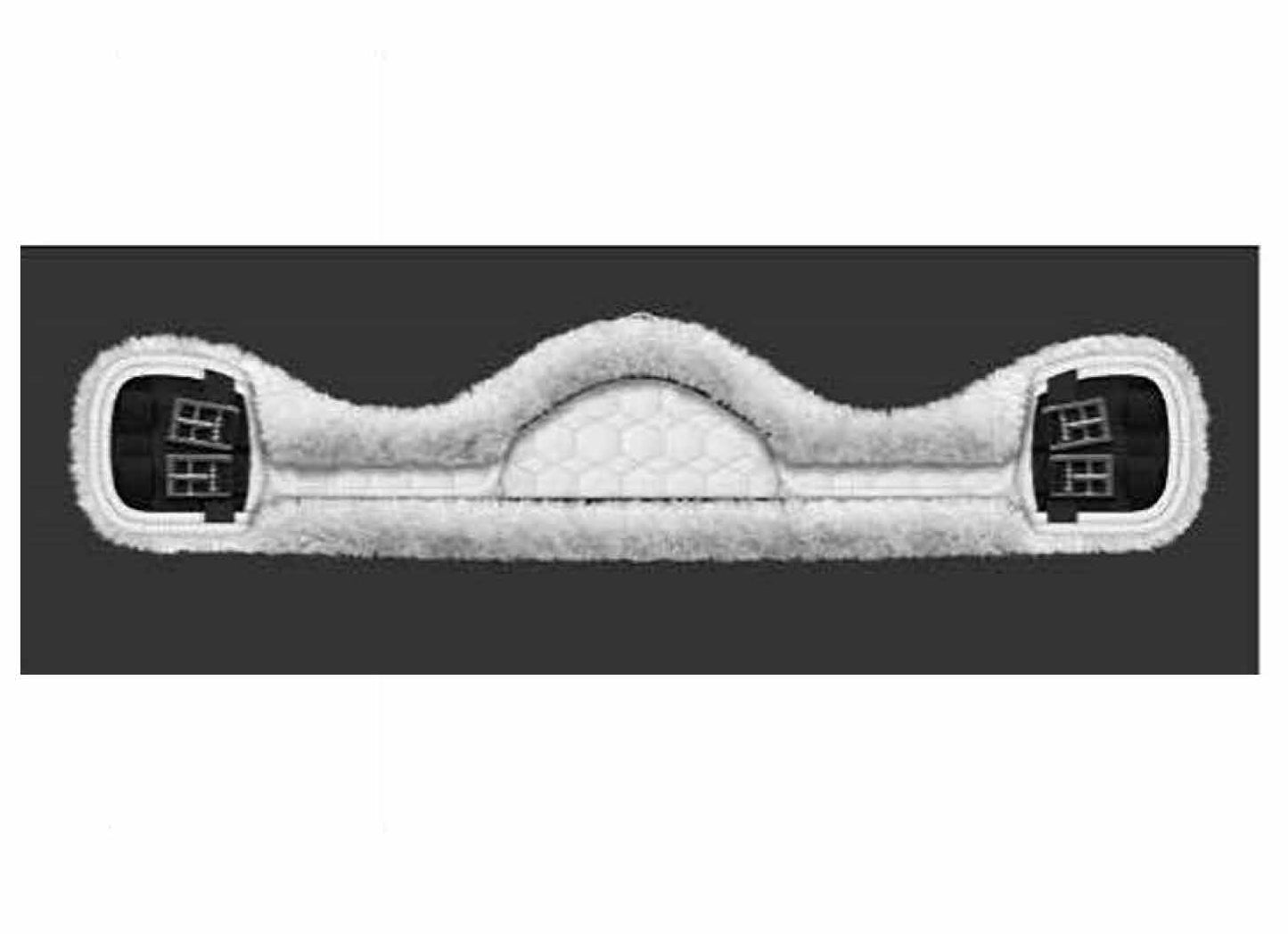 ASYMMETRIC SHORT GIRTH COMPLETE 60CM- 02 (Black)- 28 Natural