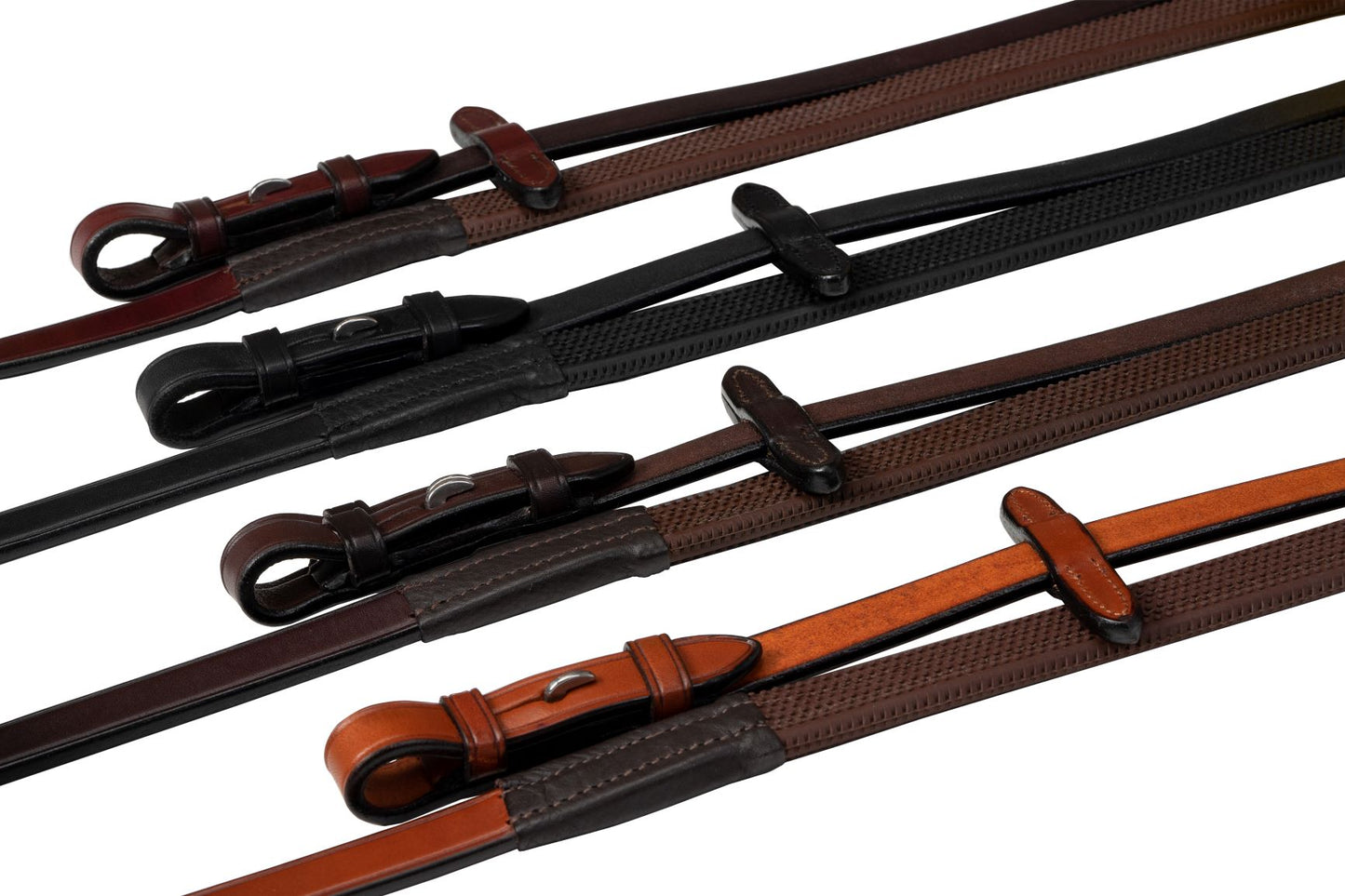 Menetics Rubber reins- Red Brown- One size