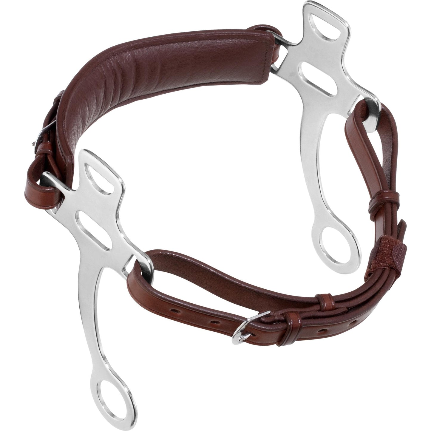 HS SHORT SHANK PADDED NOSE HACKAMORE - BROWN