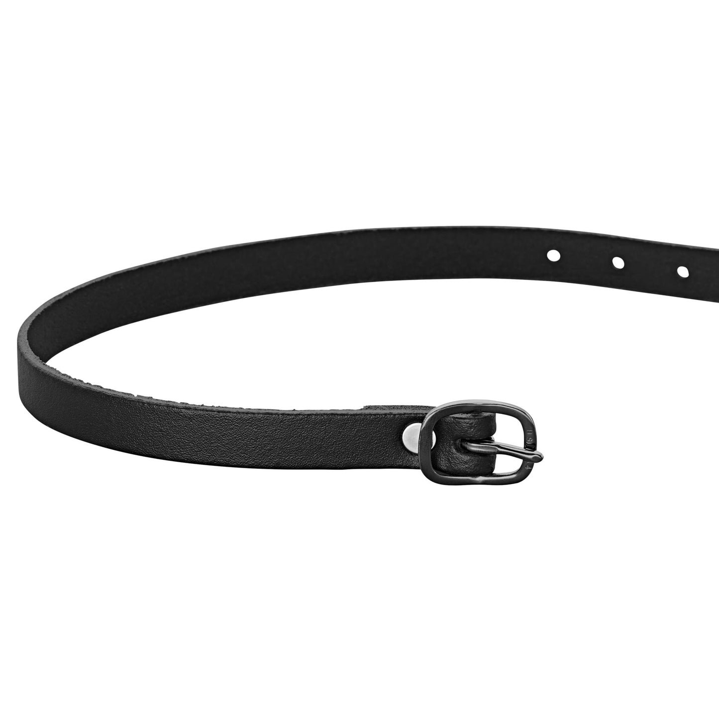 SPUR STRAPS - Black Leather -Black Buckle