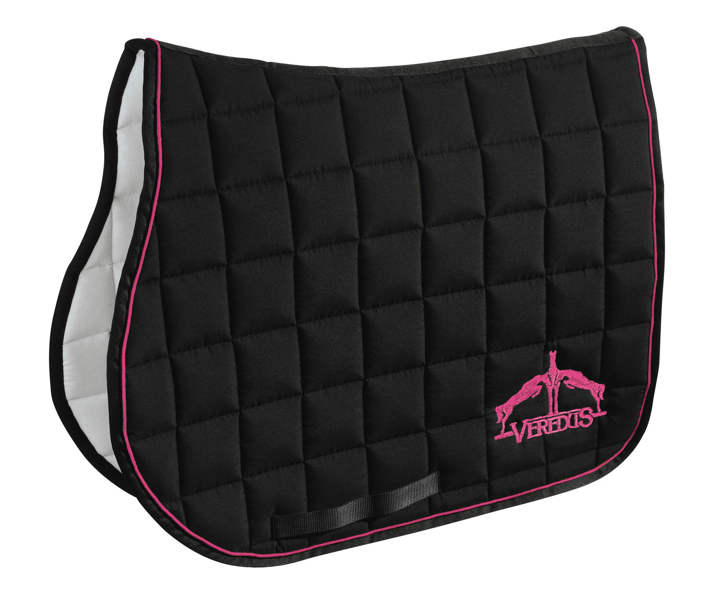 VEREDUS SADDLE CLOTH - COLOURED - Black - Pink Edging - M