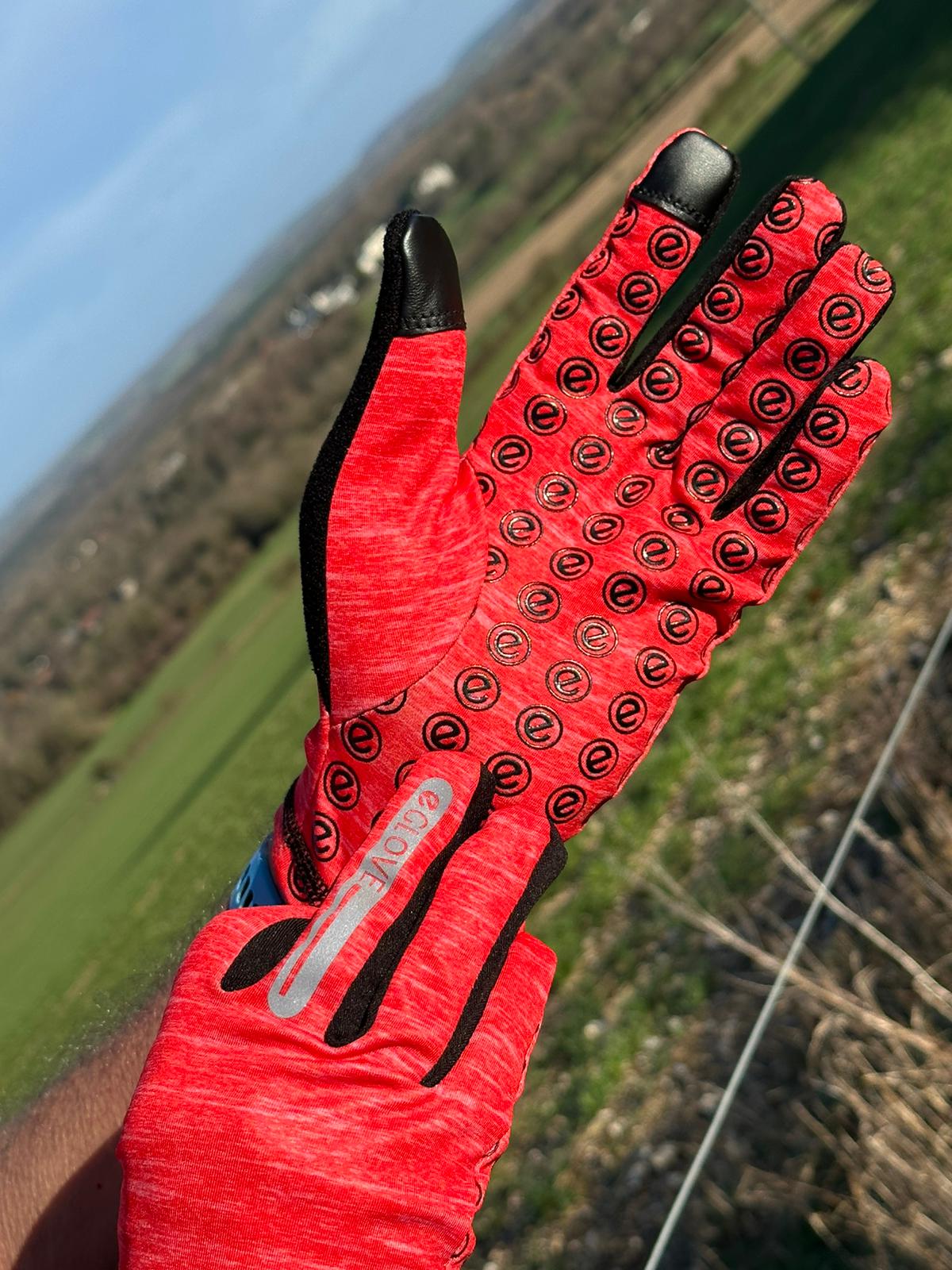 eGLOVE Run Gloves – Red | Touchscreen Running Gloves