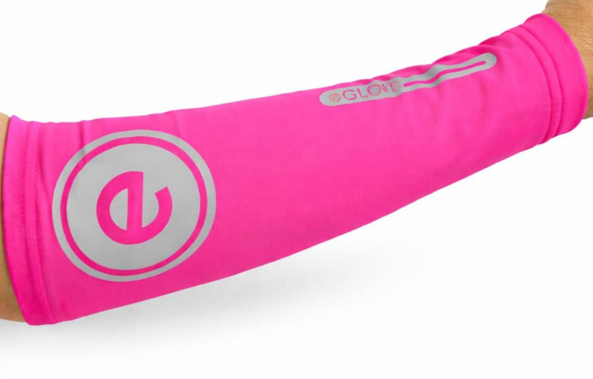 eGLOVE Hi-Vis Armsleeves – Fluoro Pink | Reflective Running Arm Warmers