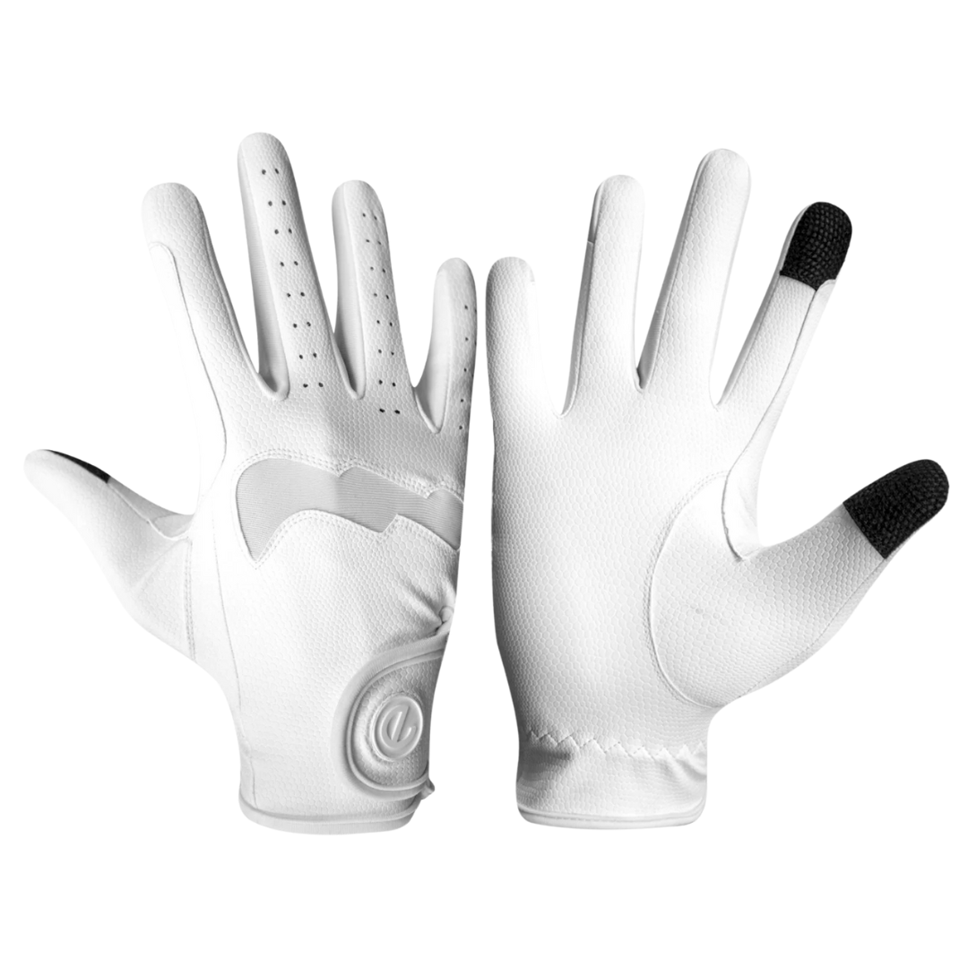 eQUEST GripPro LITE V3 Lightweight Riding Gloves – White / White | Lightweight, Grippy & Breathable