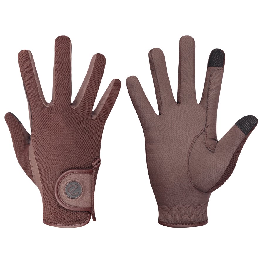 eQUEST GripPro X-LITE Riding Gloves - Brown Regular Cuff