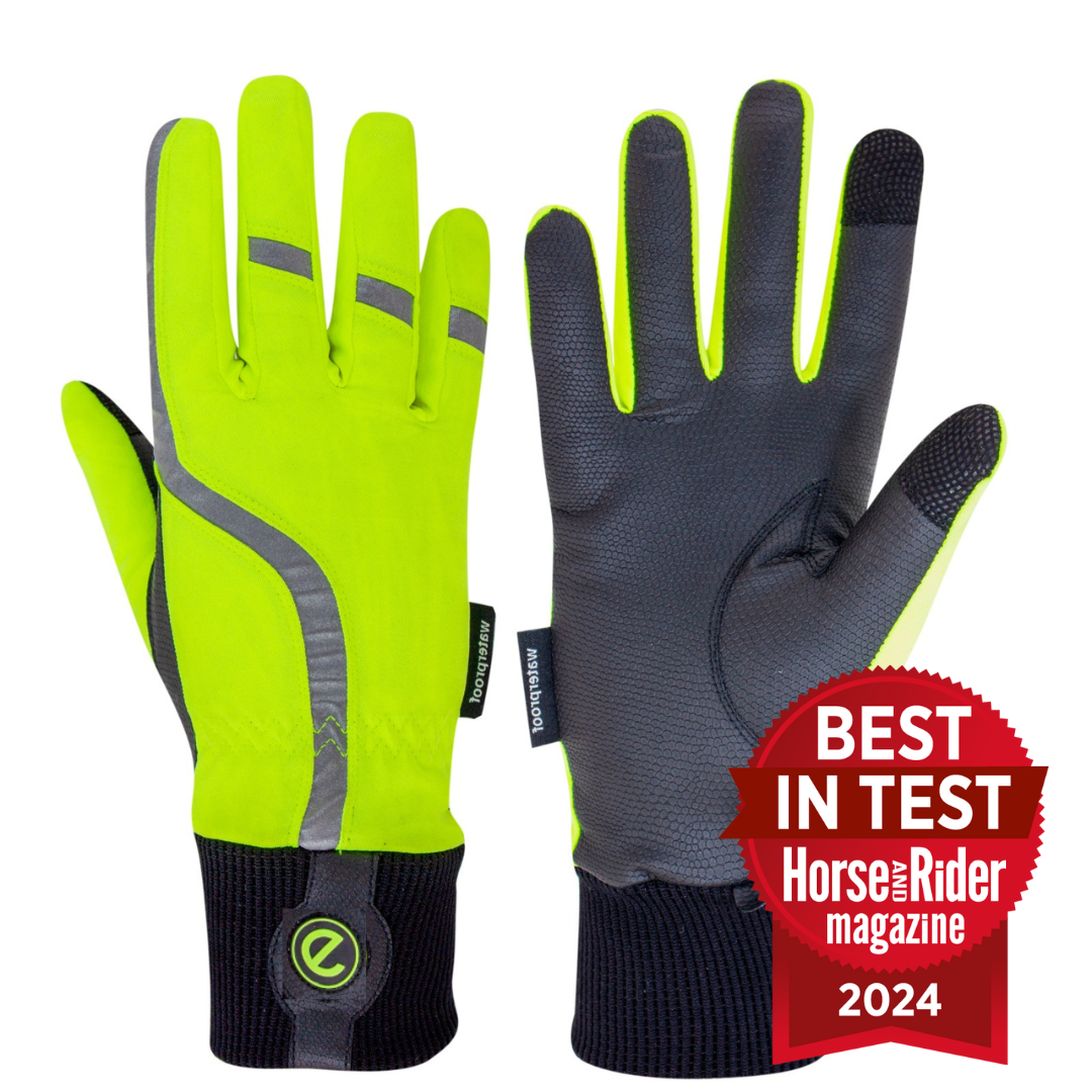 eQUEST Waterproof Hi-Vis Riding & Yard Gloves – Hi-Vis Yellow | Warm & Reflective