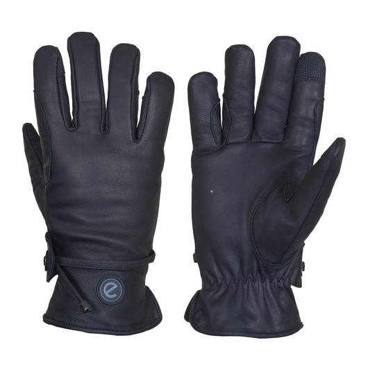 eQUEST GripPro Western Leather Riding Gloves – Black | Unlined | Touchscreen