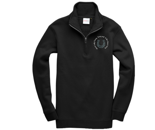 Premium Quarter Zip Sweatshirt- Horse Lady, Classy, Sassy and  Bit Smart Assy
