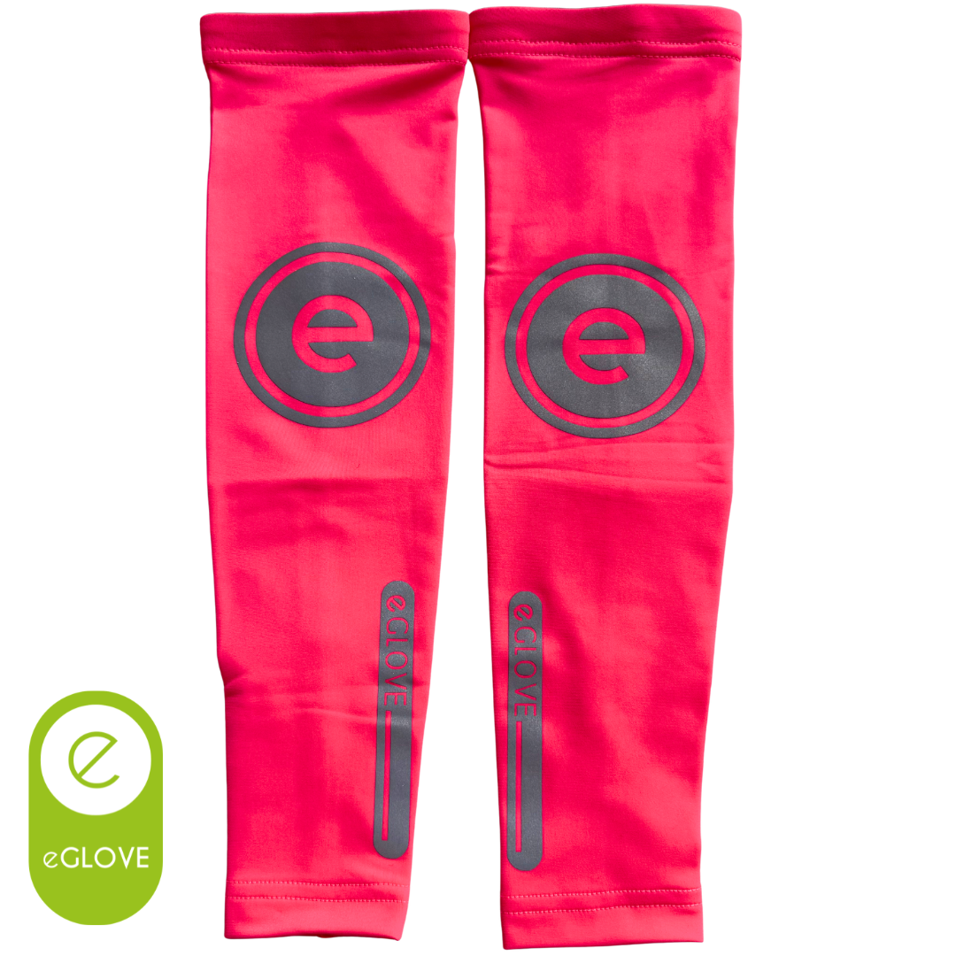 eGLOVE Hi-Vis Armsleeves – Fluoro Pink | Reflective Running Arm Warmers