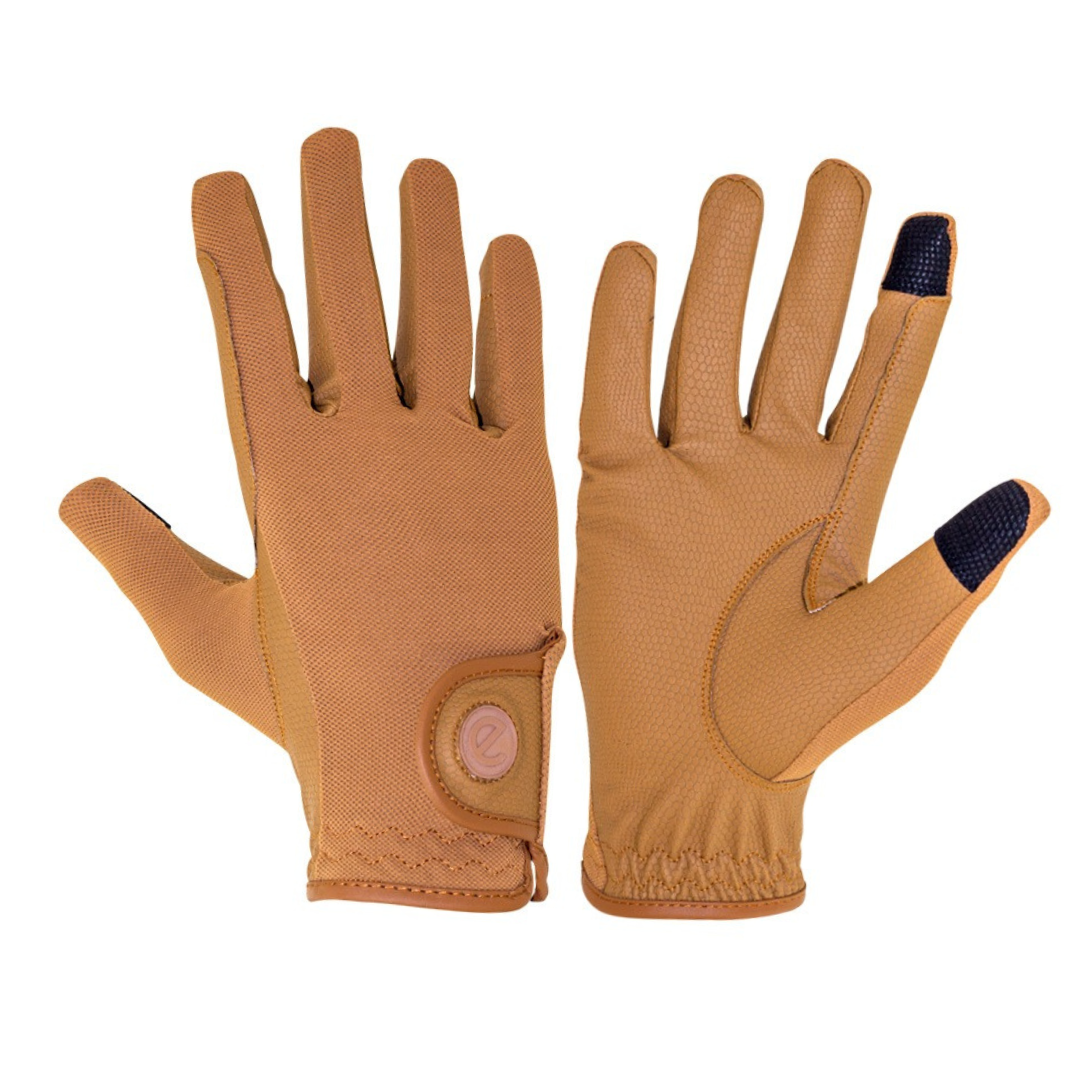 eQUEST GripPro X-LITE Riding Gloves - Caramel Regular Cuff