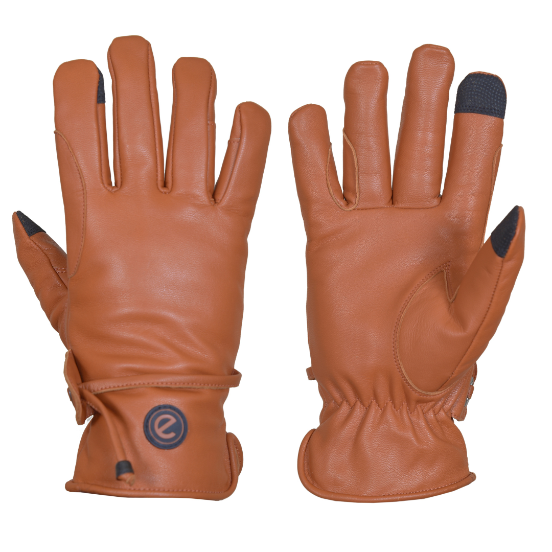 eQUEST GripPro Western Leather Riding Gloves – Tan | Unlined | Touchscreen