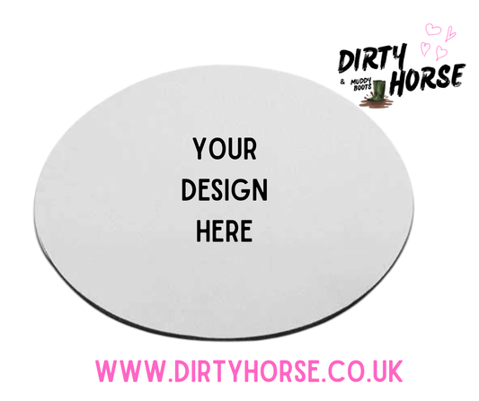 Personalised Fabric round mouse pad - 20cm