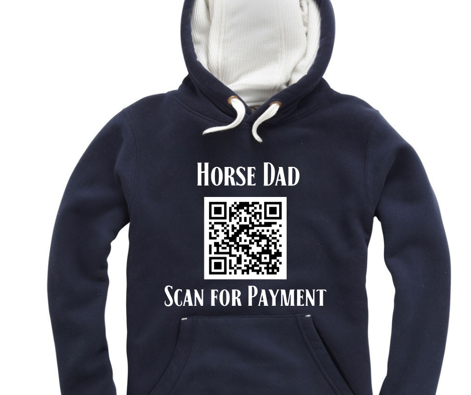 Horse Dad Scan For Payment Hoodie
