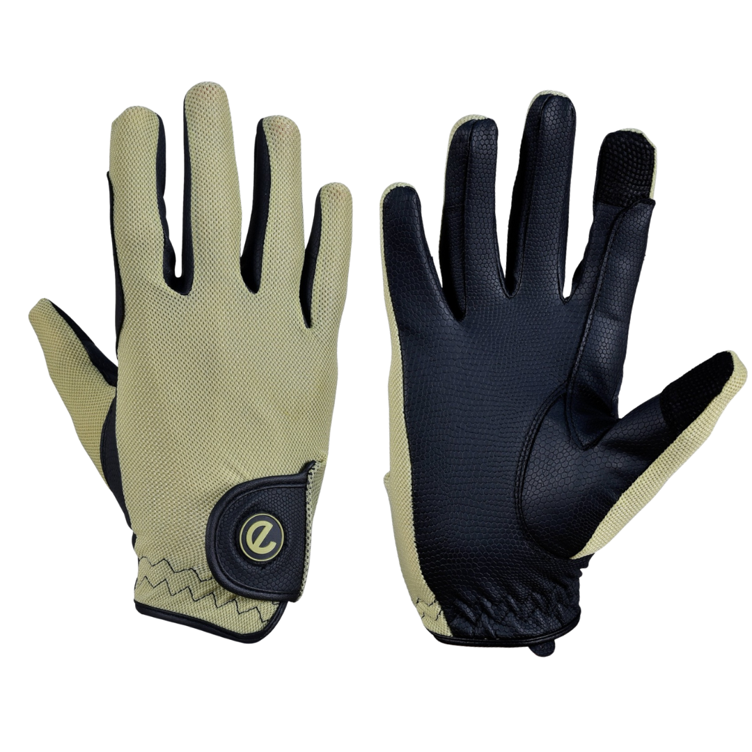 eQUEST GripPro X-LITE Riding Gloves - Olive Green Regular Cuff