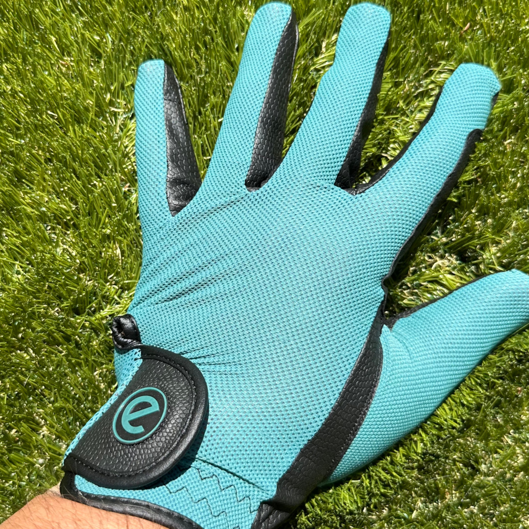 eQUEST GripPro X-LITE Riding Gloves - Alpine Green Regular Cuff
