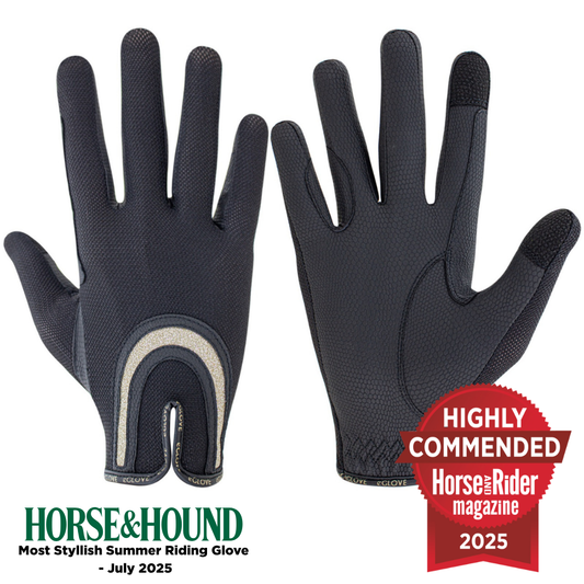 eQUEST GripPro X-LITE Pro Pull - Black Gold Glitter Horseshoe