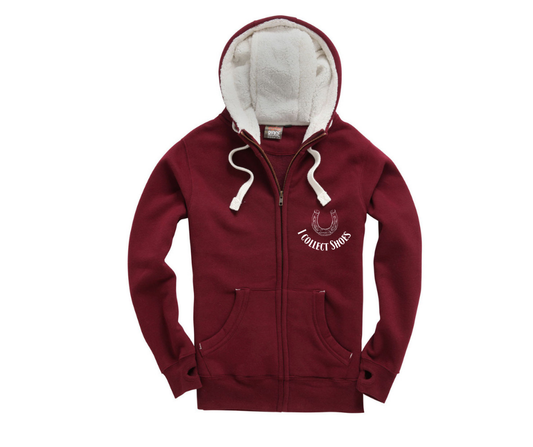 I collect Shoes Sherpa Fleece Zip Hoodie-Peach Finished