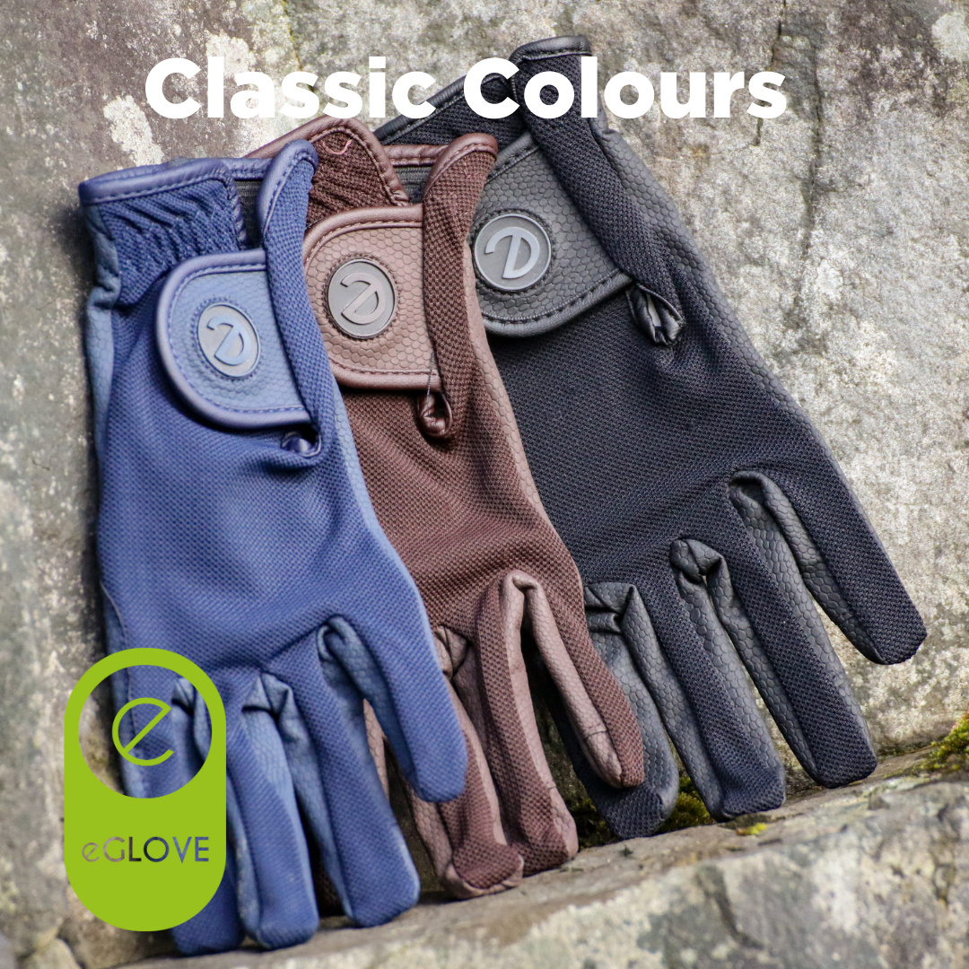 eQUEST GripPro X-LITE Riding Gloves - Blue Regular Cuff