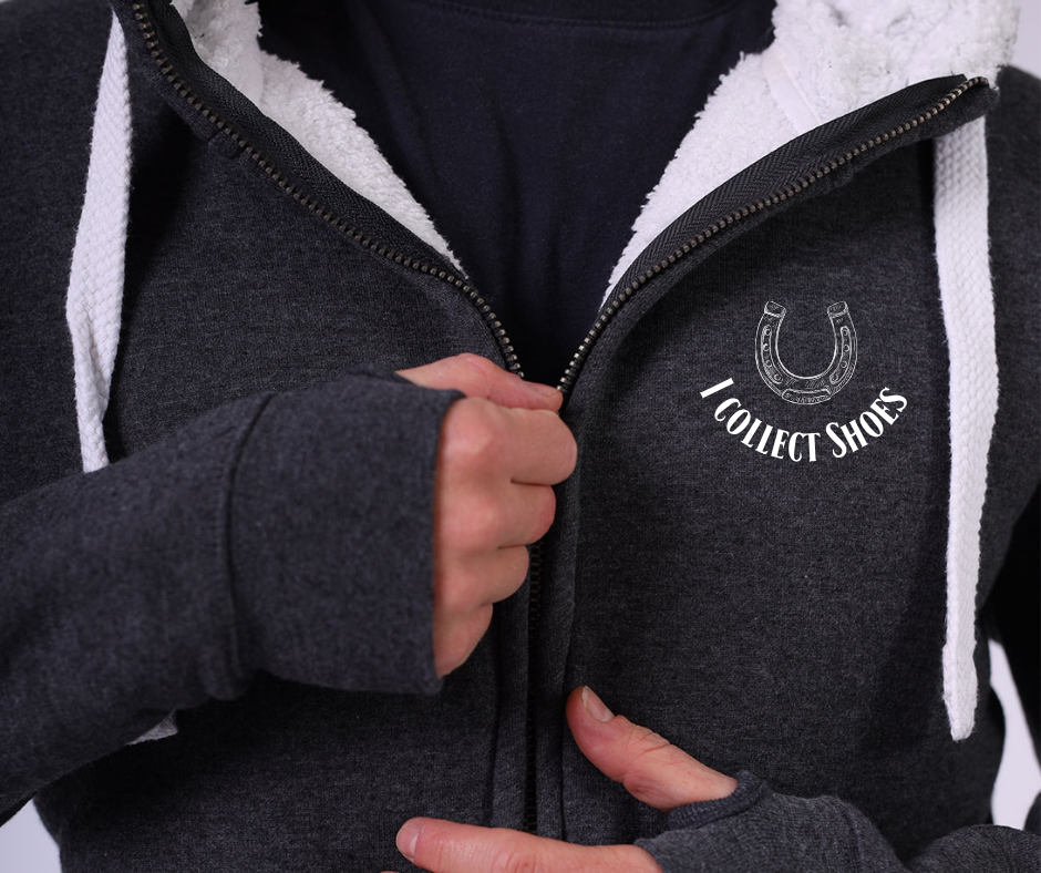 I collect Shoes Sherpa Fleece Zip Hoodie-Peach Finished