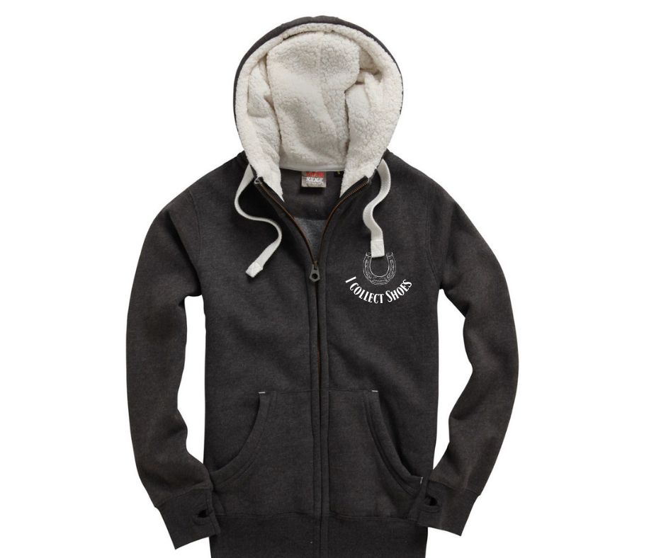 I collect Shoes Sherpa Fleece Zip Hoodie-Peach Finished