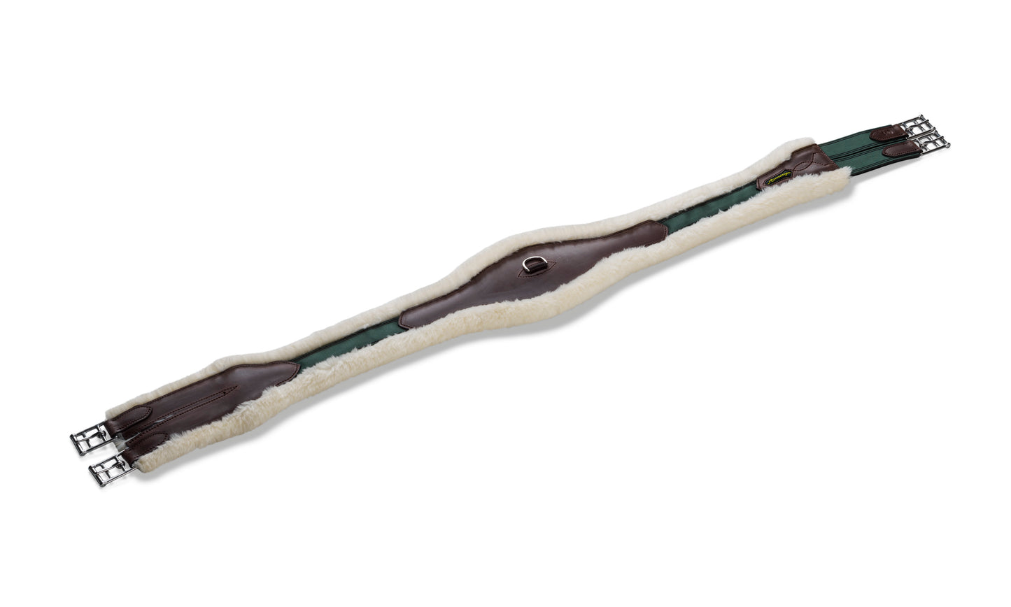 AMERGIO ELASTIC LONG GIRTH WITH SHEEPSKIN - Brown - 120