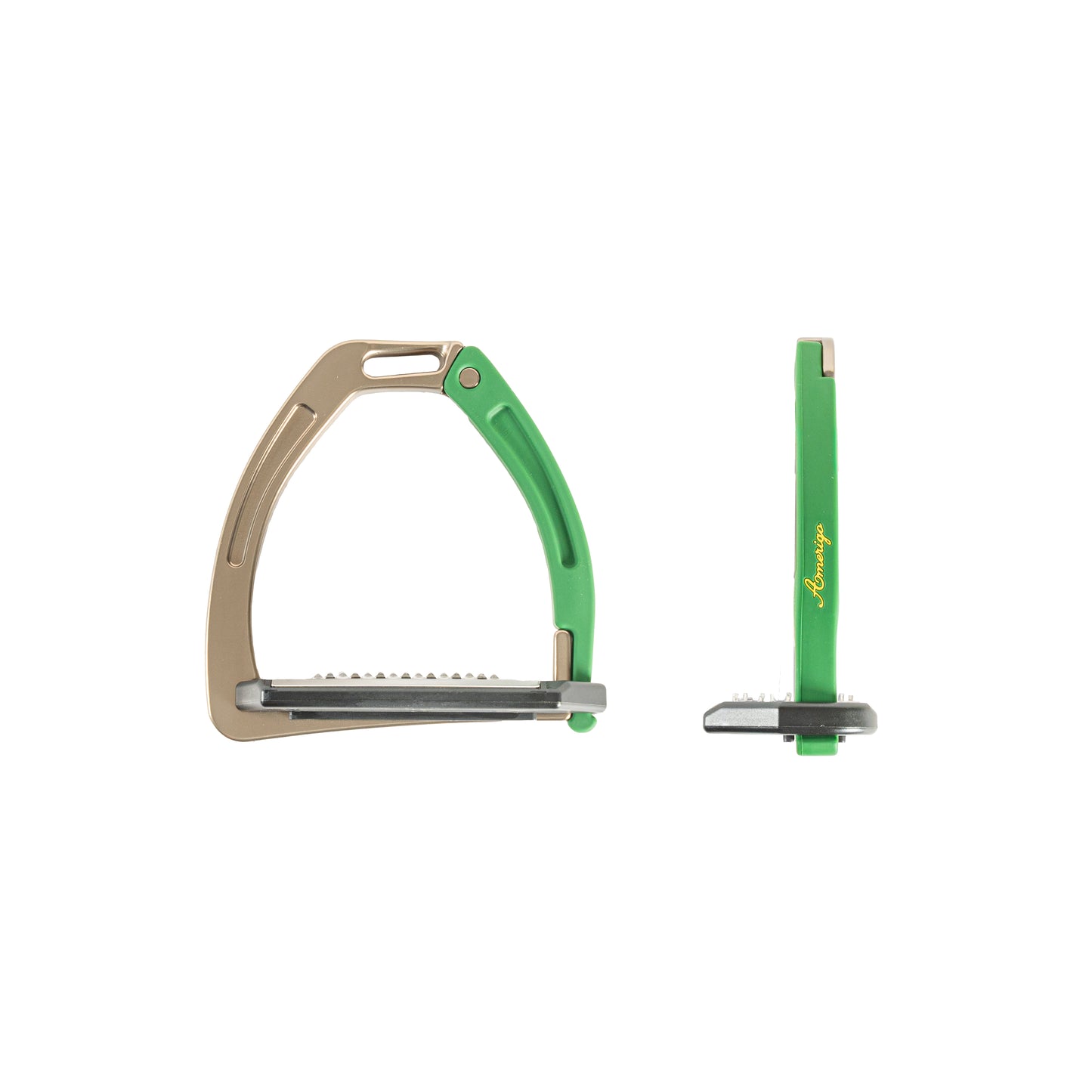 SAFETY STIRRUP WITH GRIP STEEL PLATE- Black/Black- One Size