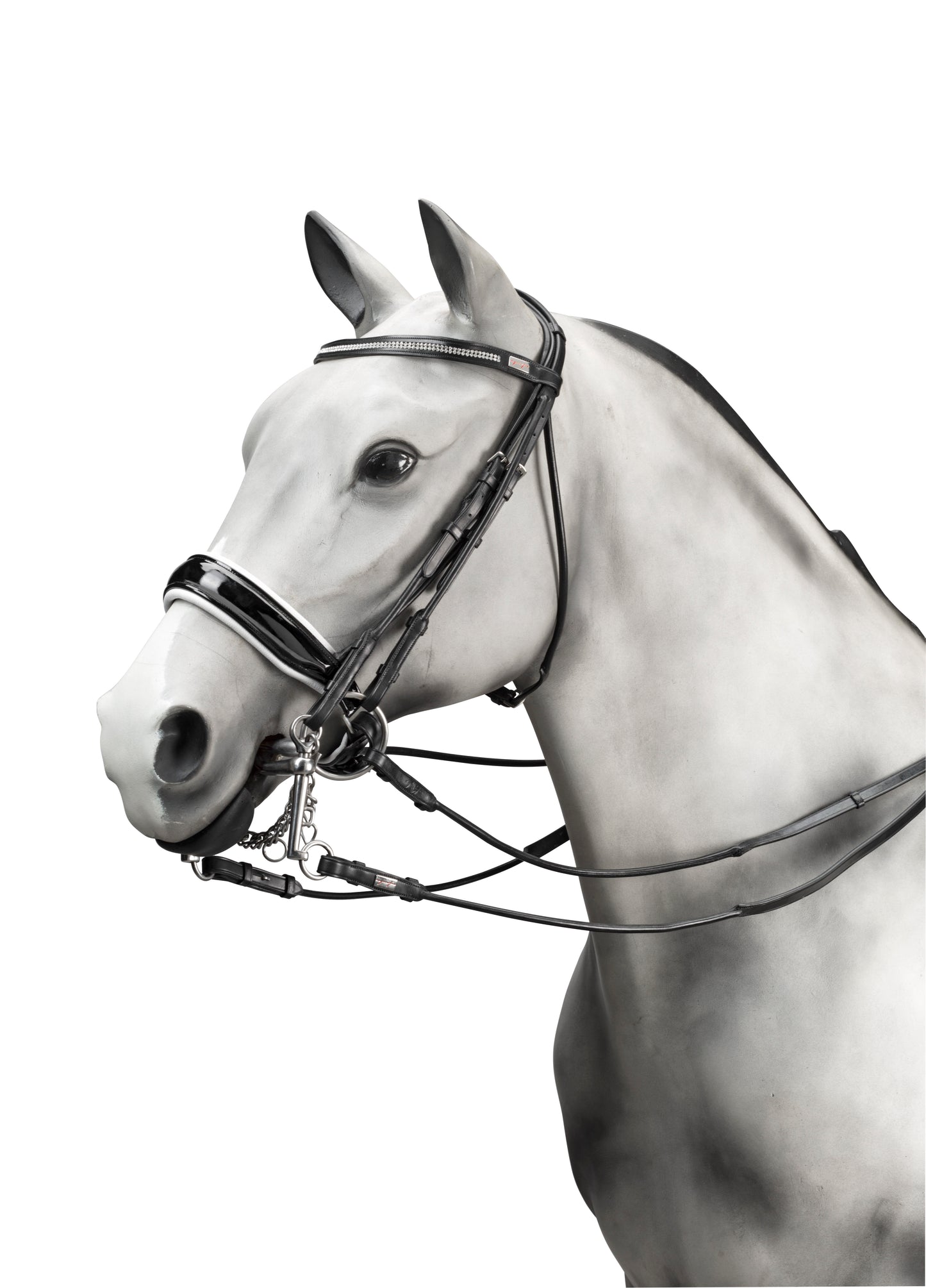 CHARLOTTE DOUBLE BRIDLE ( no reins )- Black- Extra Full