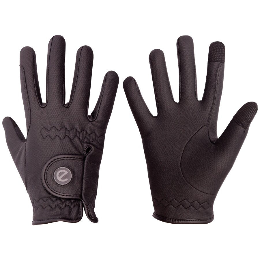eQUEST GripPro Winter Edition Riding Gloves – Black | Warm, Grippy & Touchscreen