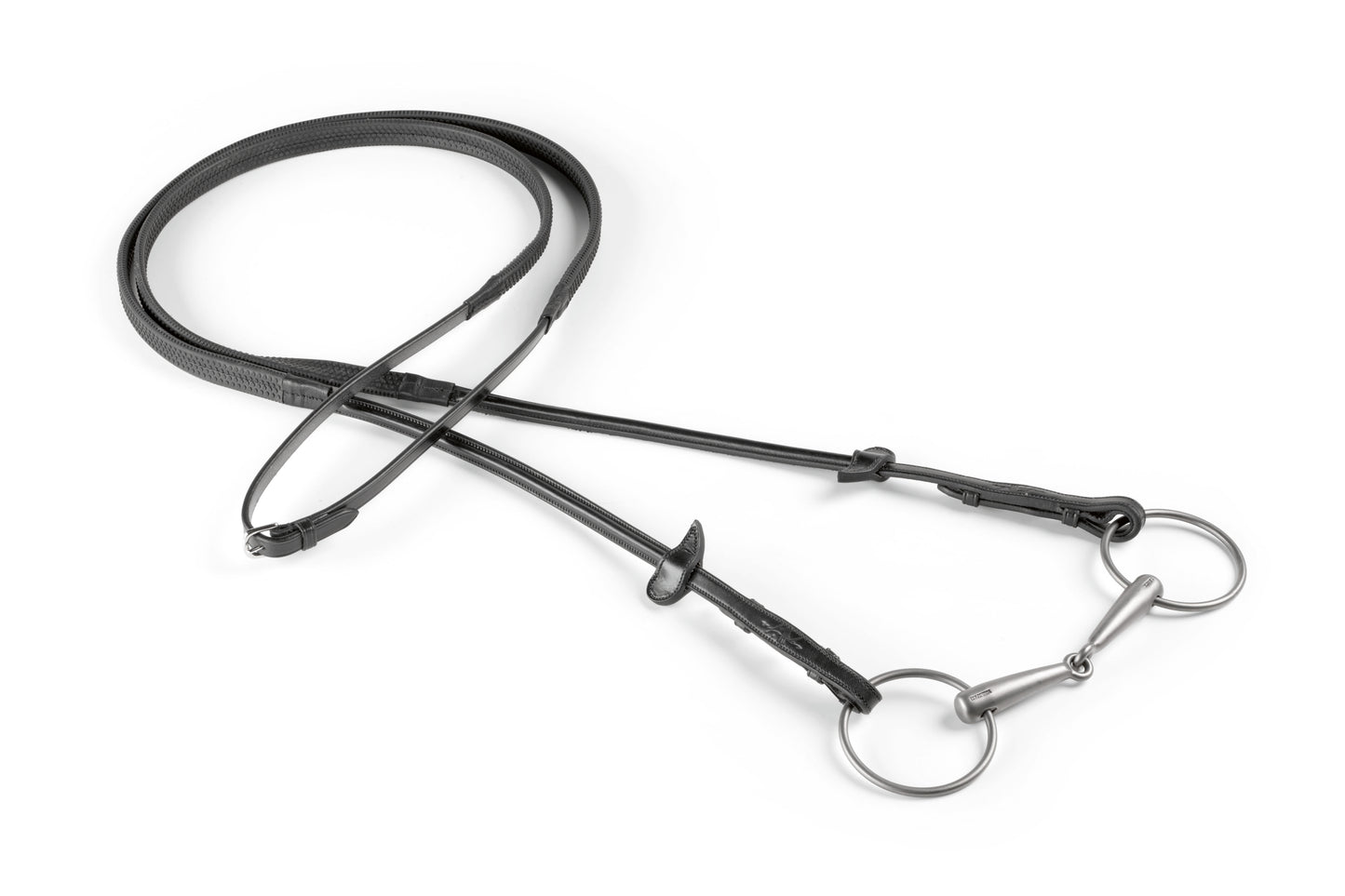 RUBBER REINS RAISED - Red/Brown - Full