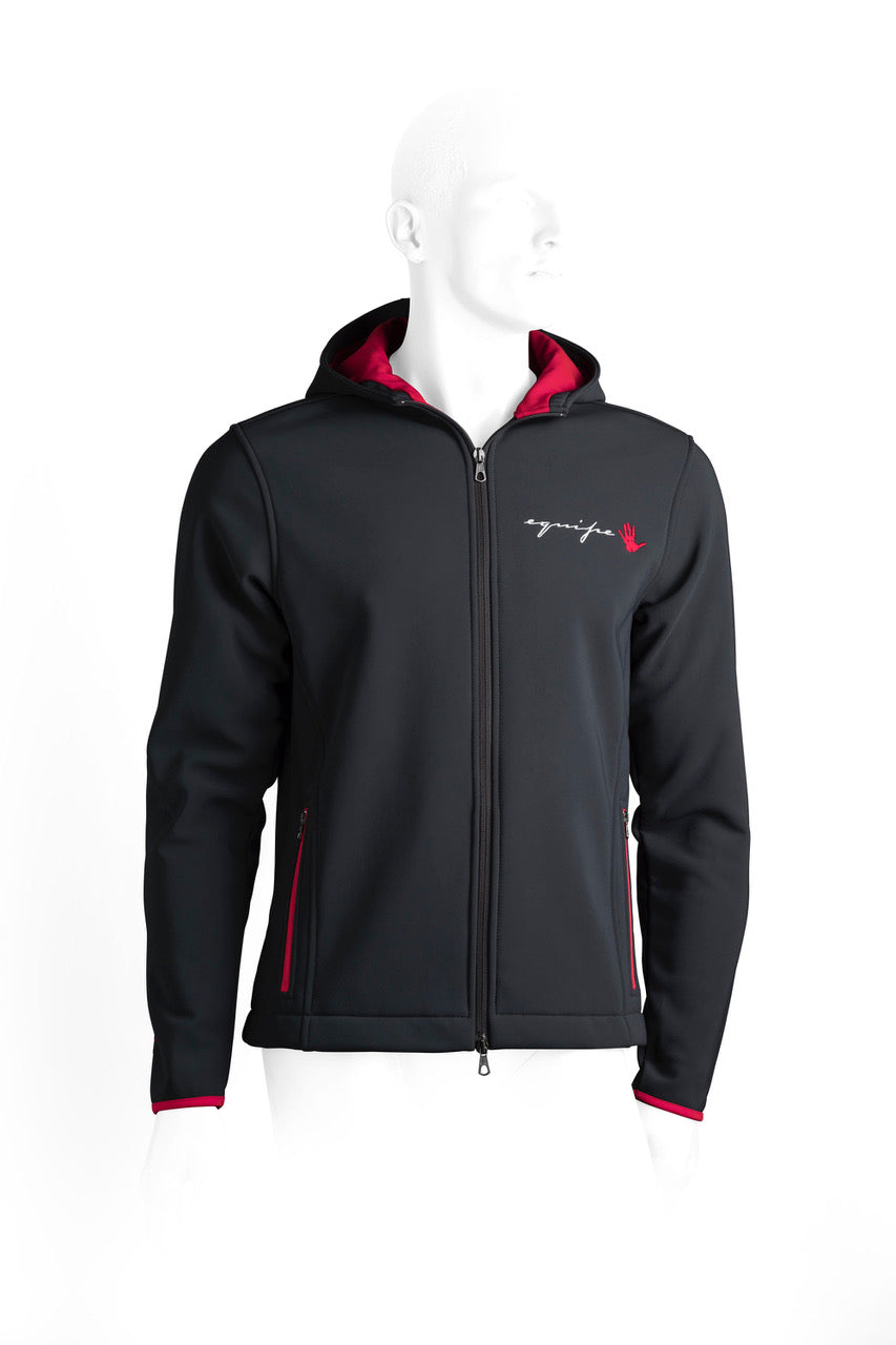 SOFT SHELL JACKET WITH EQUIPE LOGO - Grey - S