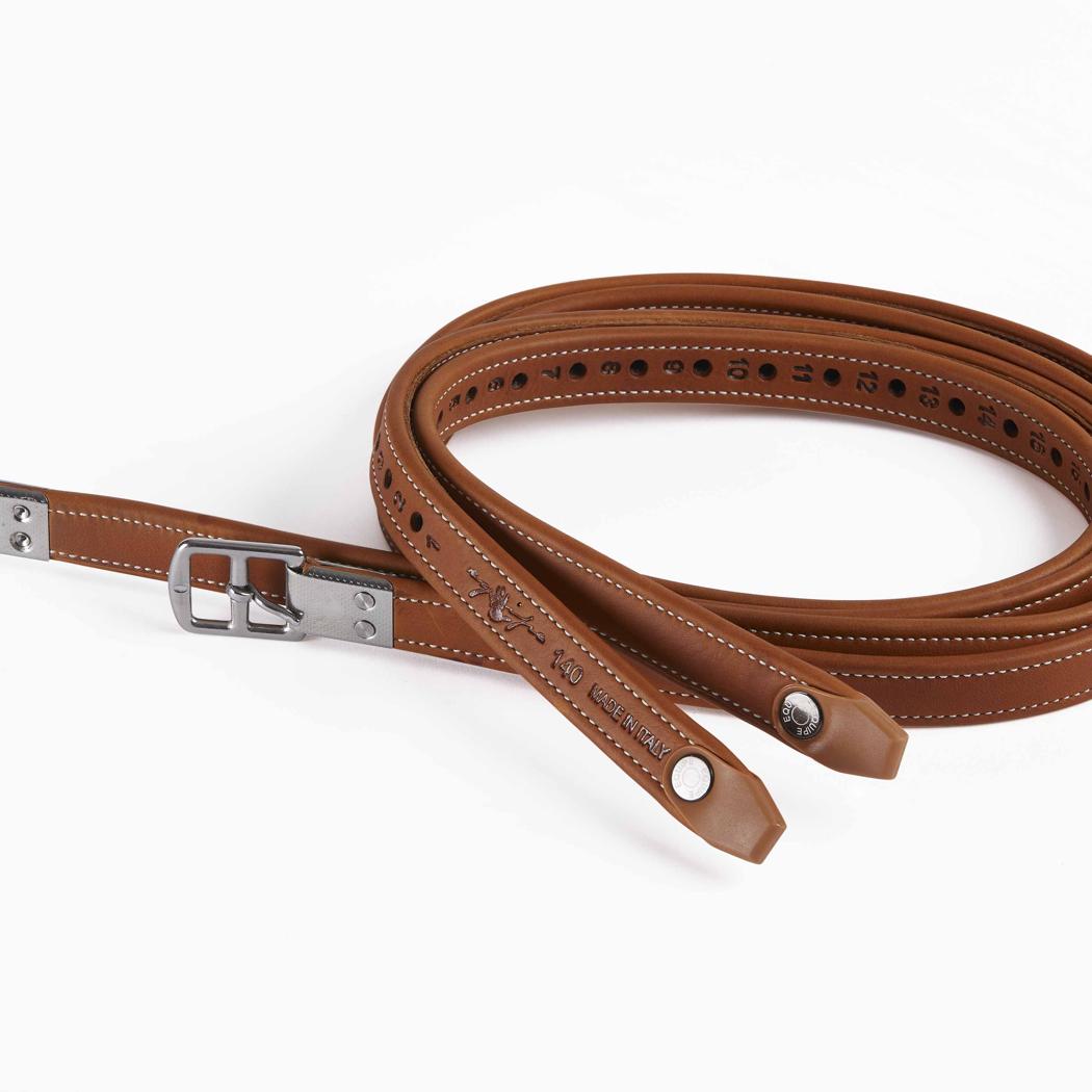 EQUIPE STIRRUP LEATHER WITH STEEL CAPSULE- Black- 145
