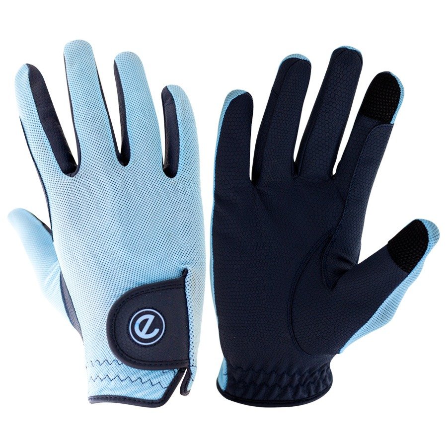 eQUEST GripPro X-LITE Riding Gloves - Baby Blue Regular Cuff
