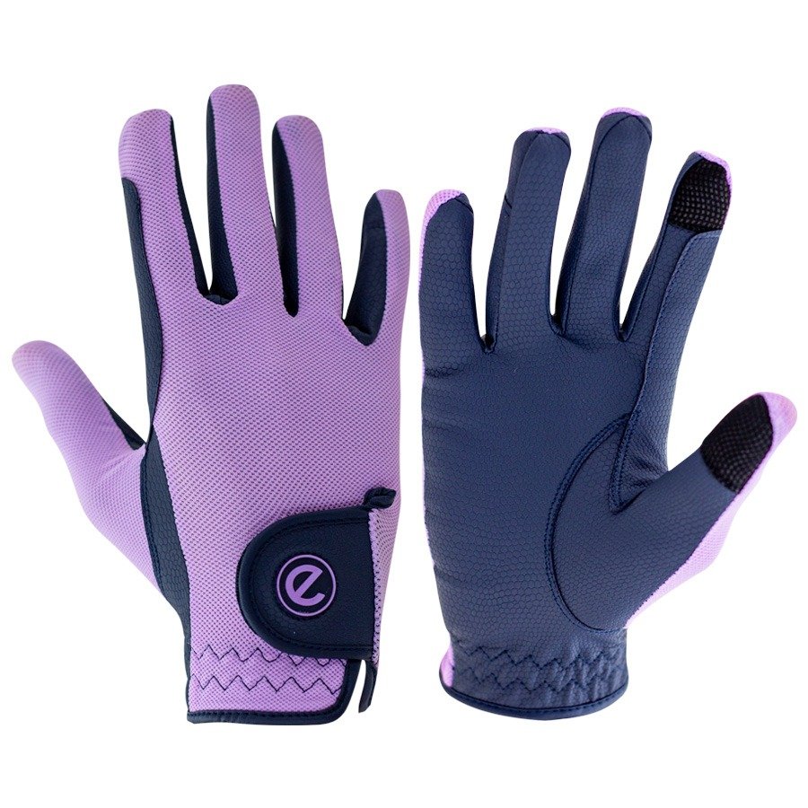 eQUEST GripPro X-LITE Riding Gloves - Lilac Regular Cuff