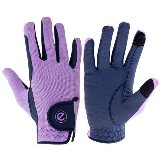 eQUEST GripPro X-LITE Riding Gloves - Lilac Regular Cuff