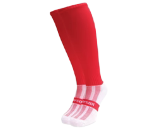 Plain Red Knee Length Socks