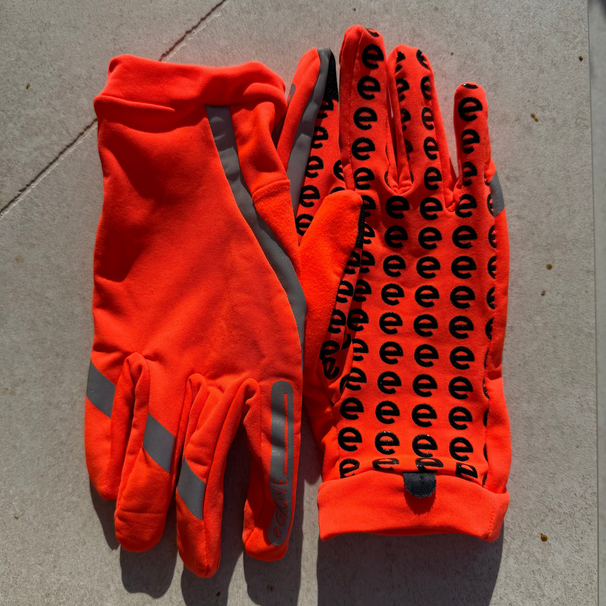 eGLOVE Hi-Vis Run Gloves – Fluoro Orange | Reflective Touchscreen Running Gloves