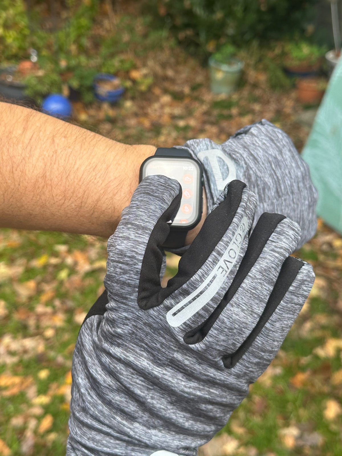 eGLOVE Run Gloves – Grey | Touchscreen Running Gloves