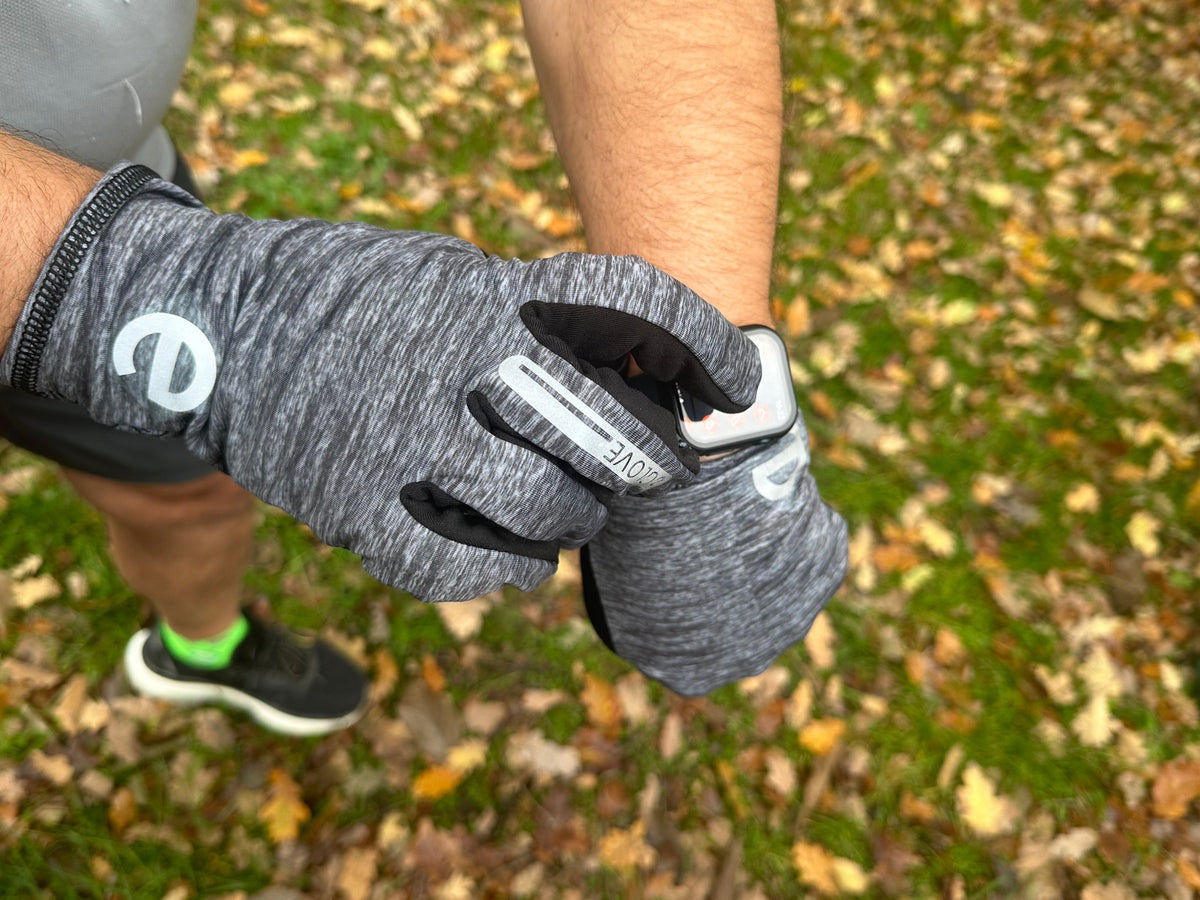 eGLOVE Run Gloves – Grey | Touchscreen Running Gloves