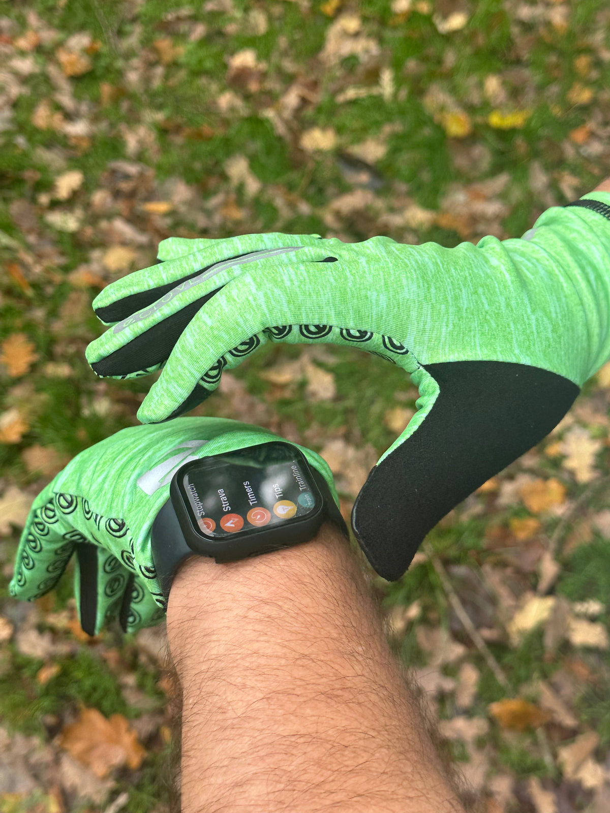 eGLOVE Run Gloves – Green | Touchscreen Running Gloves