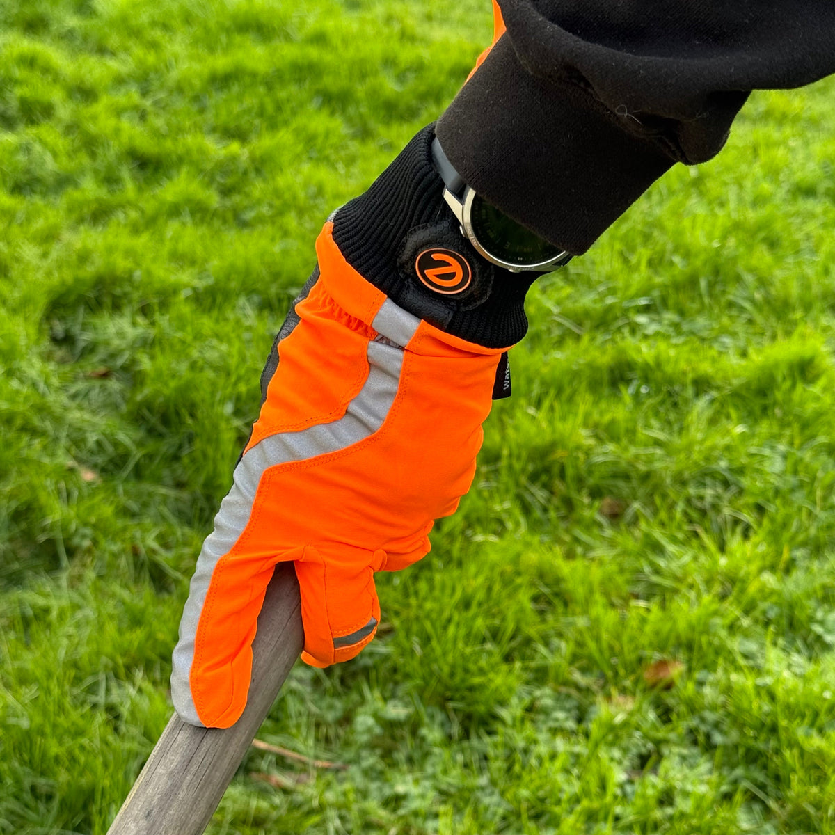 eQUEST Waterproof Hi-Vis Riding & Yard Gloves – Hi-Vis Reflective Orange | Warm & Reflective