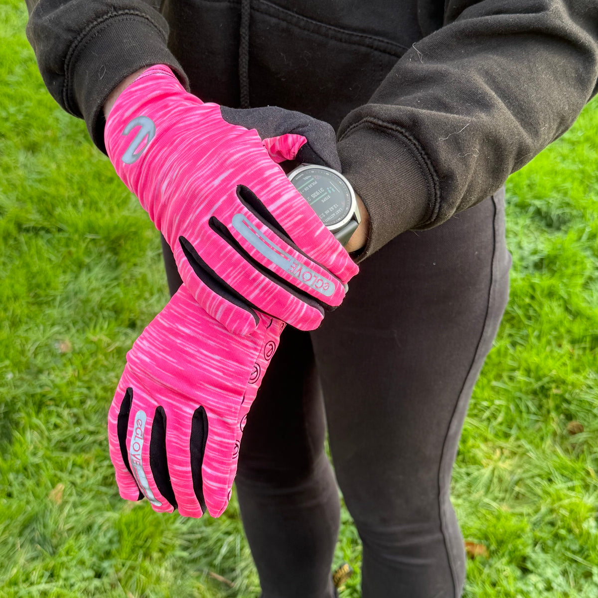 eGLOVE Run Gloves – Pink | Touchscreen Running Gloves