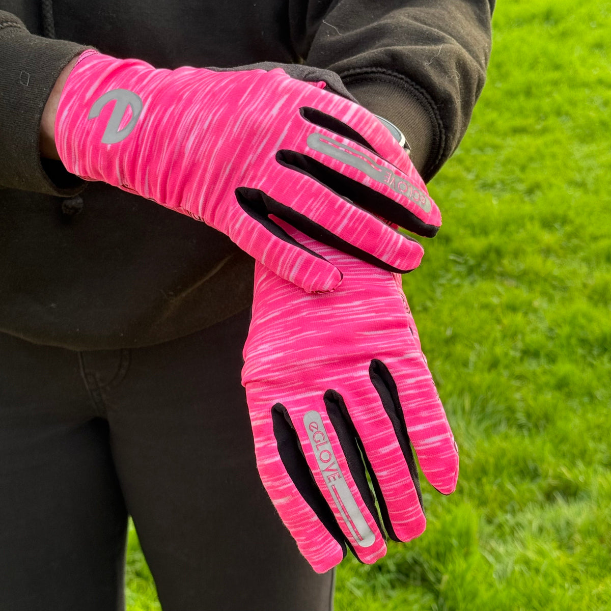 eGLOVE Run Gloves – Pink | Touchscreen Running Gloves