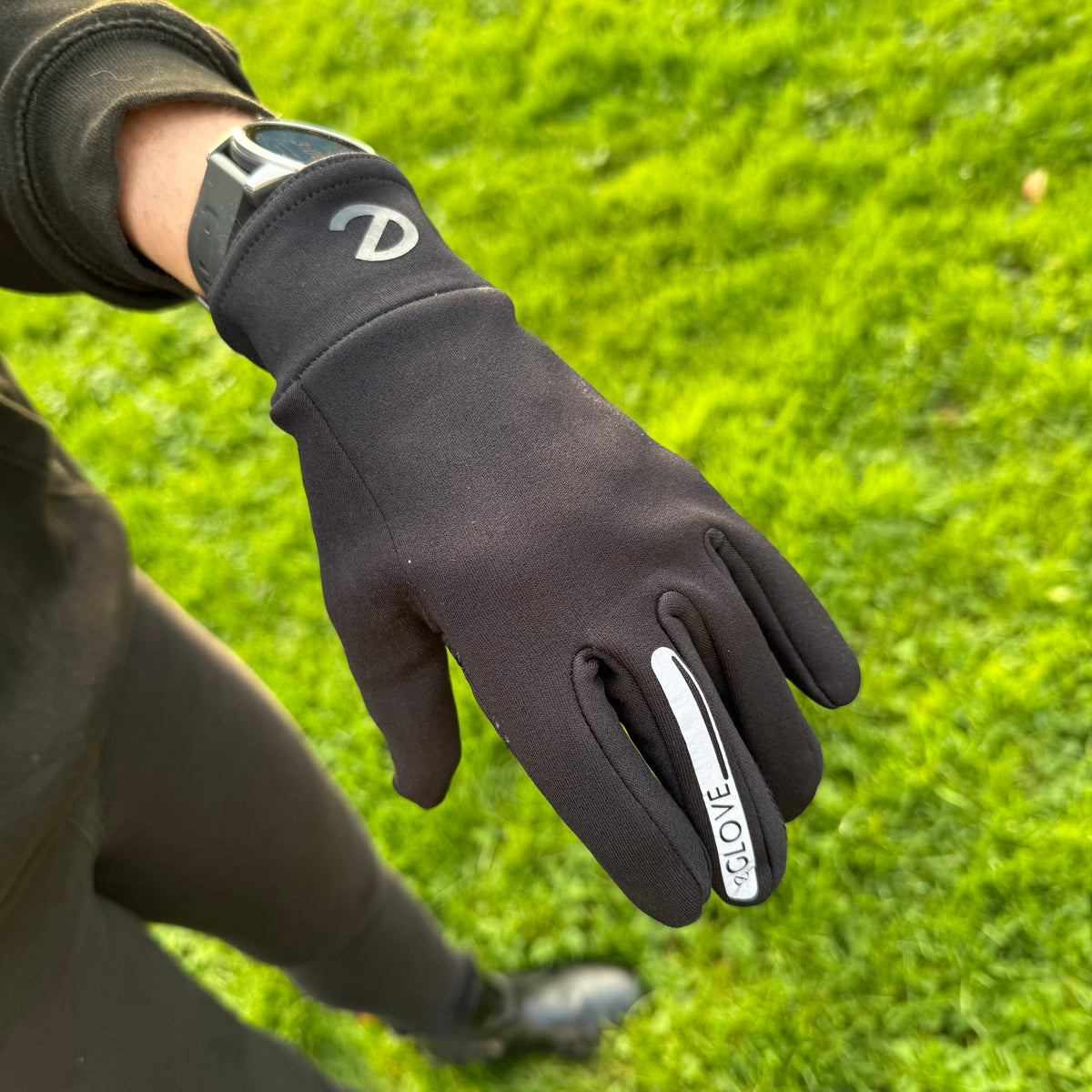 eGLOVE Fleece Cold Weather Run Gloves – Black | Touchscreen Running Gloves